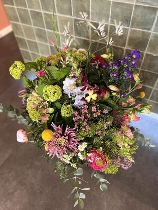 Blumenstraß in einer Vase - Bunt Xl